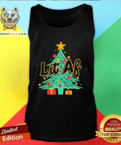 Funny Lit Af Christmas Tree Tank-top