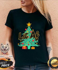 Funny Lit Af Christmas Tree V-neck