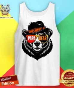 Funny Papa Bear Face Sunglasses Papa Bear Tank-top
