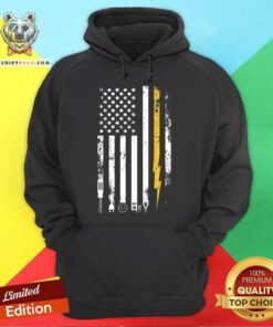 Good Cute Electrician US Flag Electricians Tools Hoodie