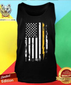 Good Cute Electrician US Flag Electricians Tools Tank-top