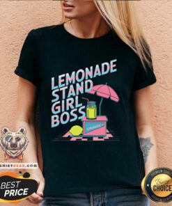 Good Cute Transfeminine Lemonade Stand Girl Boss Lemonade V-neck