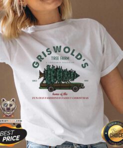 Good Cute Vintage Griswold Christmas Tree Farm V-neck