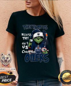 Good Grinch They Ain't Us Champions Edmonton Oilers 2024 Stanley Cup V-neck