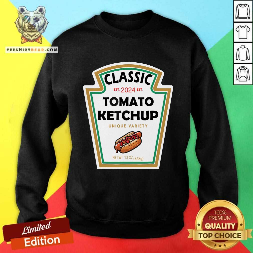 Good Happy Halloween 2024 Costume Matching Mustard Condiments Sweatshirt
