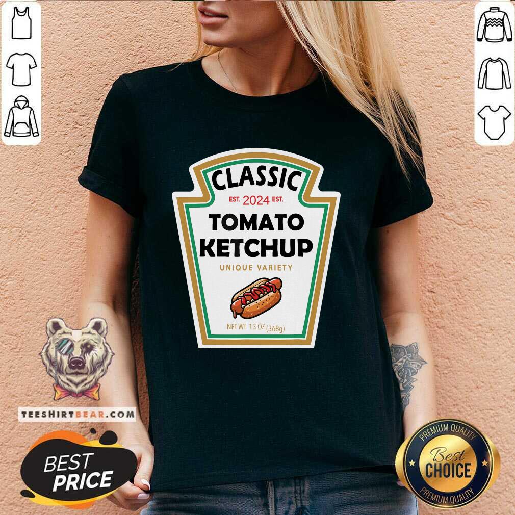 Good Happy Halloween 2024 Costume Matching Mustard Condiments V-neck