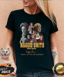 Good Maggie Smith 1934-2024 Thank You For The Memories Signature V-neck