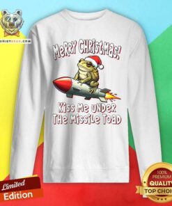 Good Merry Christmas Kiss Me Under The Missile Toad Frog Sweatshirt