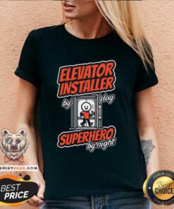 Happy Safety Standards Mechanical Installation Elevator Installer V-neck