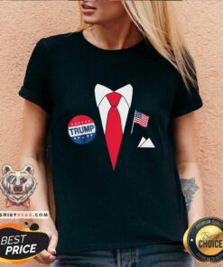 Hot Easy Tie And Suit Trump Donald Support Donald Trump President V-neck