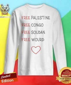 Hot Free Palestine Free Congo Free Soudan Free World Sweatshirt