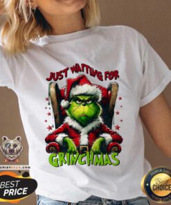 Hot Grinch Just Waiting For Christmas V-neck