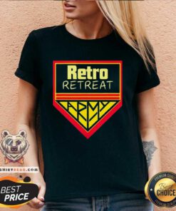 Hot Join The Retro Retreat Army V-neck