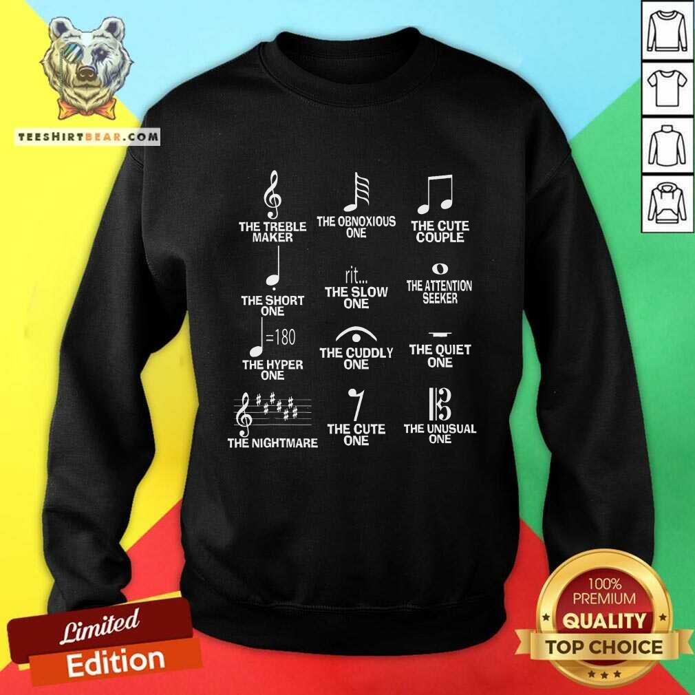 Hot Musical Notes Symbol Definition Humor Christmas Sweatshirt