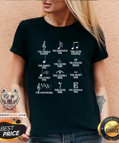 Hot Musical Notes Symbol Definition Humor Christmas V-neck