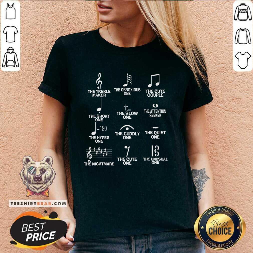 Hot Musical Notes Symbol Definition Humor Christmas V-neck