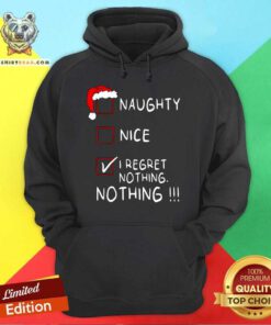 Hot Naughty Nice List I Regret Nothing Xmas Christmas Hoodie