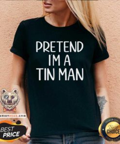 Hot Pretend I'm A Tin Man Halloween Lazy Halloween Party Costume V-neck