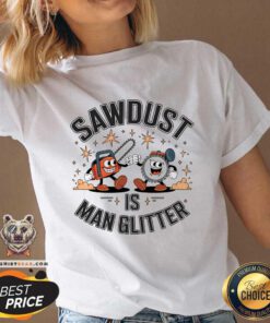 Hot Sawdust Is Man Glitter V-neck