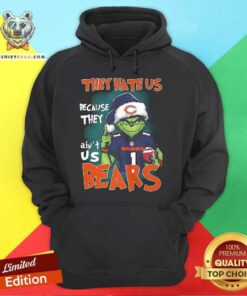 Hot The Grinch They Hate Us Because They Ain't Us Chicago Bears Hoodie
