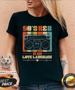 Nice 90s RB Music RNB Is My Love Language Vintage V-neck
