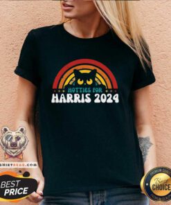 Nice Hotties For Kamala Harris 2024 Cat Ladies Vintage V-neck