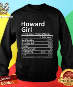 Nice Howard Girl Wi Wisconsin Funny City Home Roots USA Sweatshirt