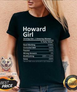 Nice Howard Girl Wi Wisconsin Funny City Home Roots USA V-neck