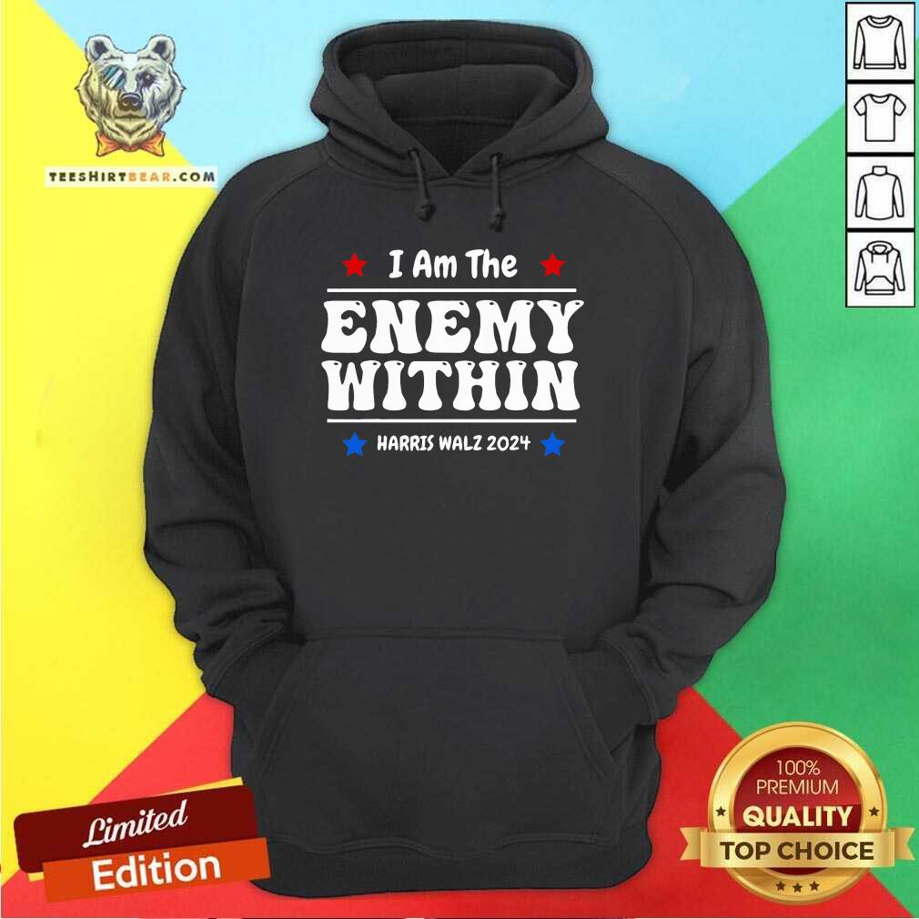 Nice I Am The Enemy Withinharris Walz 2024 Groovy Hoodie