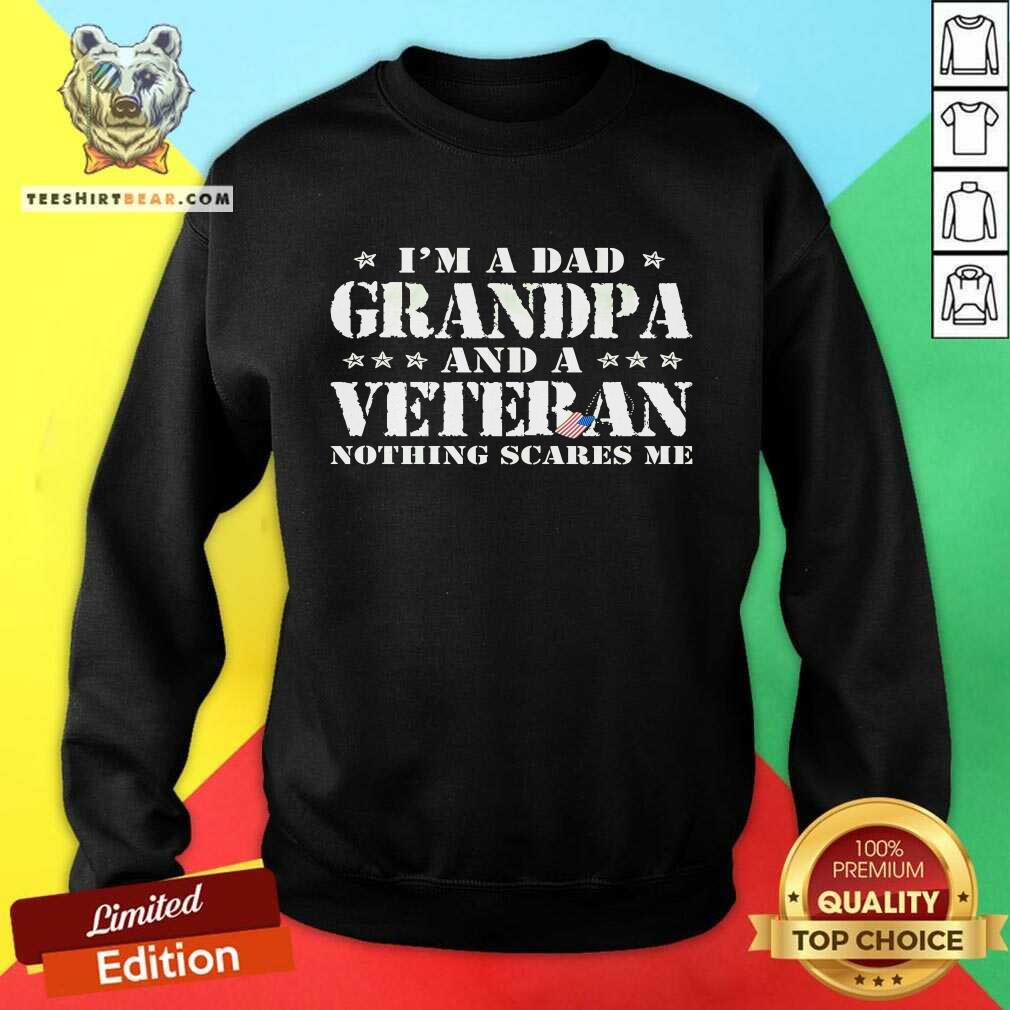 Nice I'm A Dad Grandpa Veteran Father's Day Sweatshirt