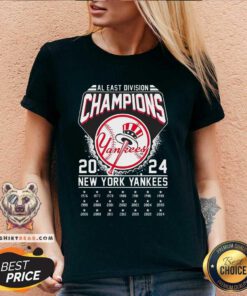 Nice New York Yankees Al East Division Champions 1976-2024 V-neck