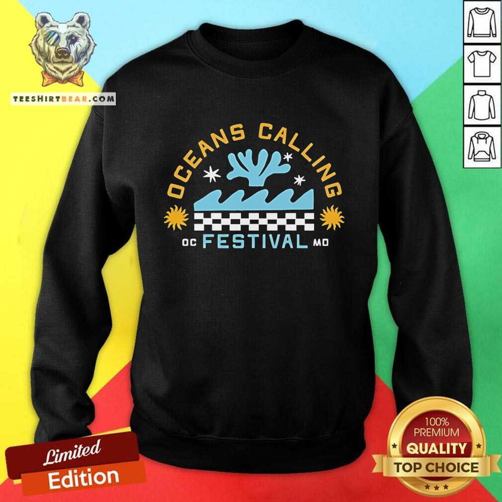 Nice Oceans Calling Festival Checkered Sweatshirt