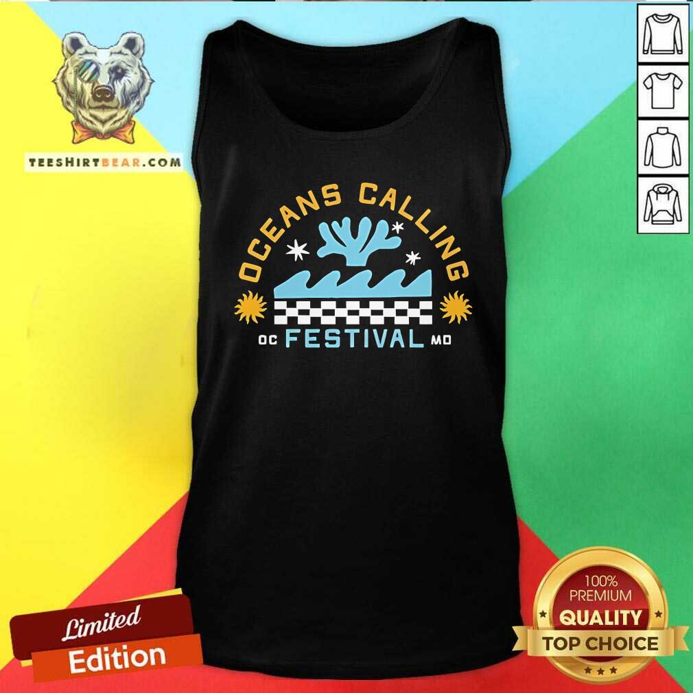 Nice Oceans Calling Festival Checkered Tank-top