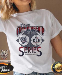 Official League Championship Series The Pennant New York And CLE 2024 V-neck