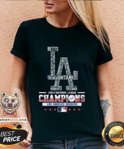 Official MLB Los Angeles Dodgers 2024 National League Champions V-neck