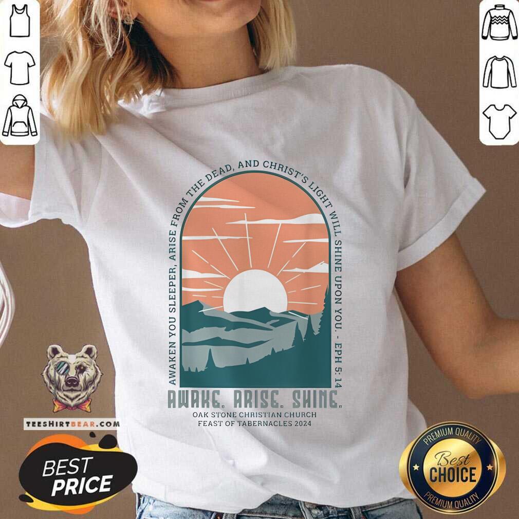 Official Oak Stone Feast Of Tabernacles Awake Arise Shine Window V-neck