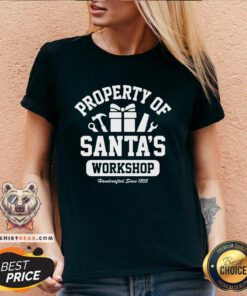 Official Property Of Santas Workshop Christmas V-neck