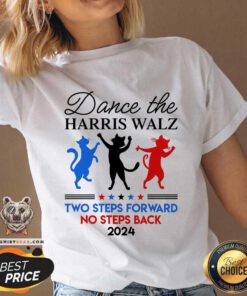 Original Dance The Harris Walz Waltz 2024 Two Steps Forward Not Back V-neck