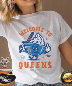Original New York Welcome To Queens Soda Sports Est 1962 V-neck