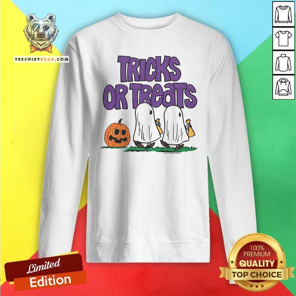 Original Peanuts Tricks Or Treats Halloween Ghost Sweatshirt