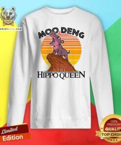 Premium Moo Deng The Hippo Queen Sunset Sweatshirt