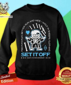 Premium Set It Off Duality 10 Year Anniversary Undertale Sans Skeleton Sweatshirt