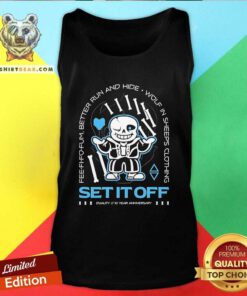 Premium Set It Off Duality 10 Year Anniversary Undertale Sans Skeleton Tank-top