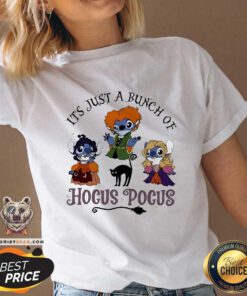 Premium Stitch It's Just A Bunch Of Hocus Pocus Halloween 2024 V-neck