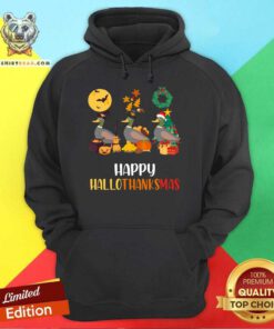 Pretty Duck Halloween And Merry Christmas Happy Hallothanksmas Hoodie