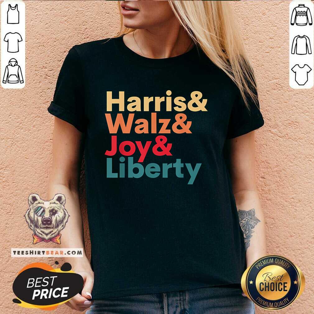 Pretty Harris Walz Waltz 2024 Harris Walz Joy Liberty V-neck