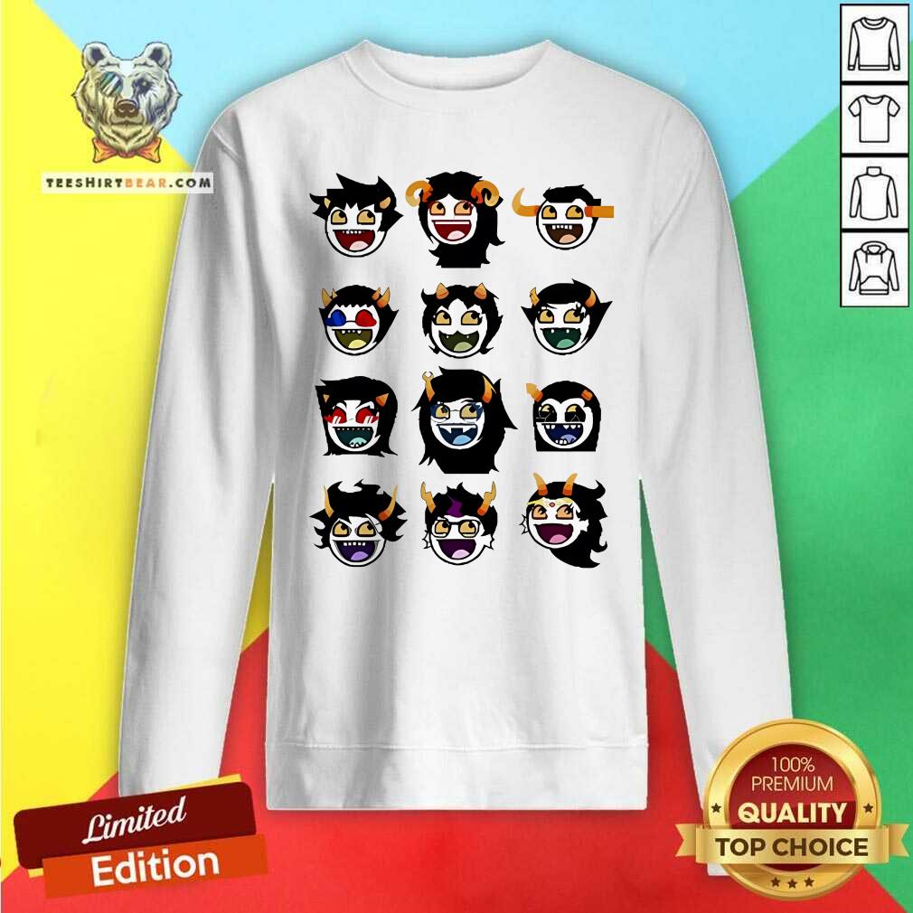 Pretty Homestuck Troll Awesome Smiley Icons Sweatshirt