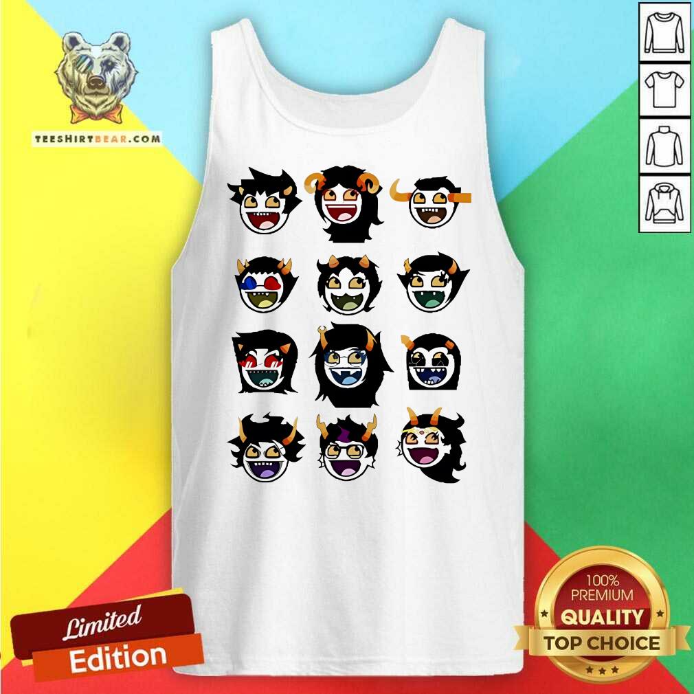 Pretty Homestuck Troll Awesome Smiley Icons Tank-top