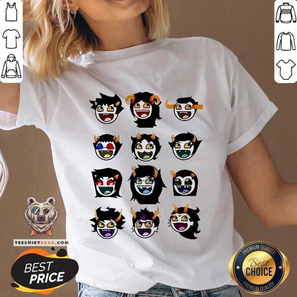 Pretty Homestuck Troll Awesome Smiley Icons V-neck