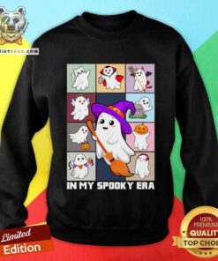 Pretty In My Spooky Era Groovy Hippie Halloween Ghost Sweatshirt